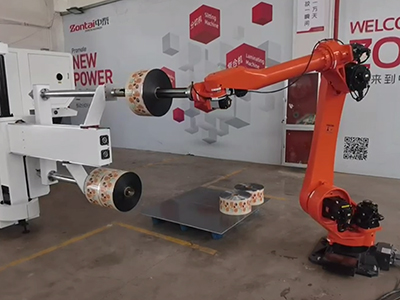 Brazo robotizado automático (utilizado para mover el rollo terminado de la máquina al pallet) (dispositivo opcional)