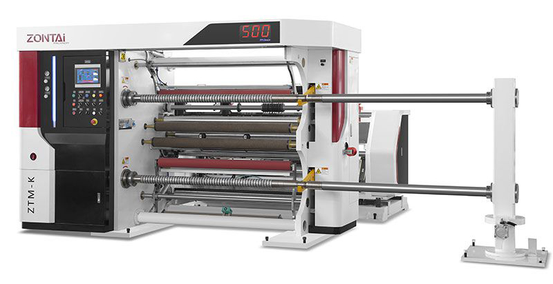 Cortadora rebobinadora de papel/película autoadhesiva, ZTM-K